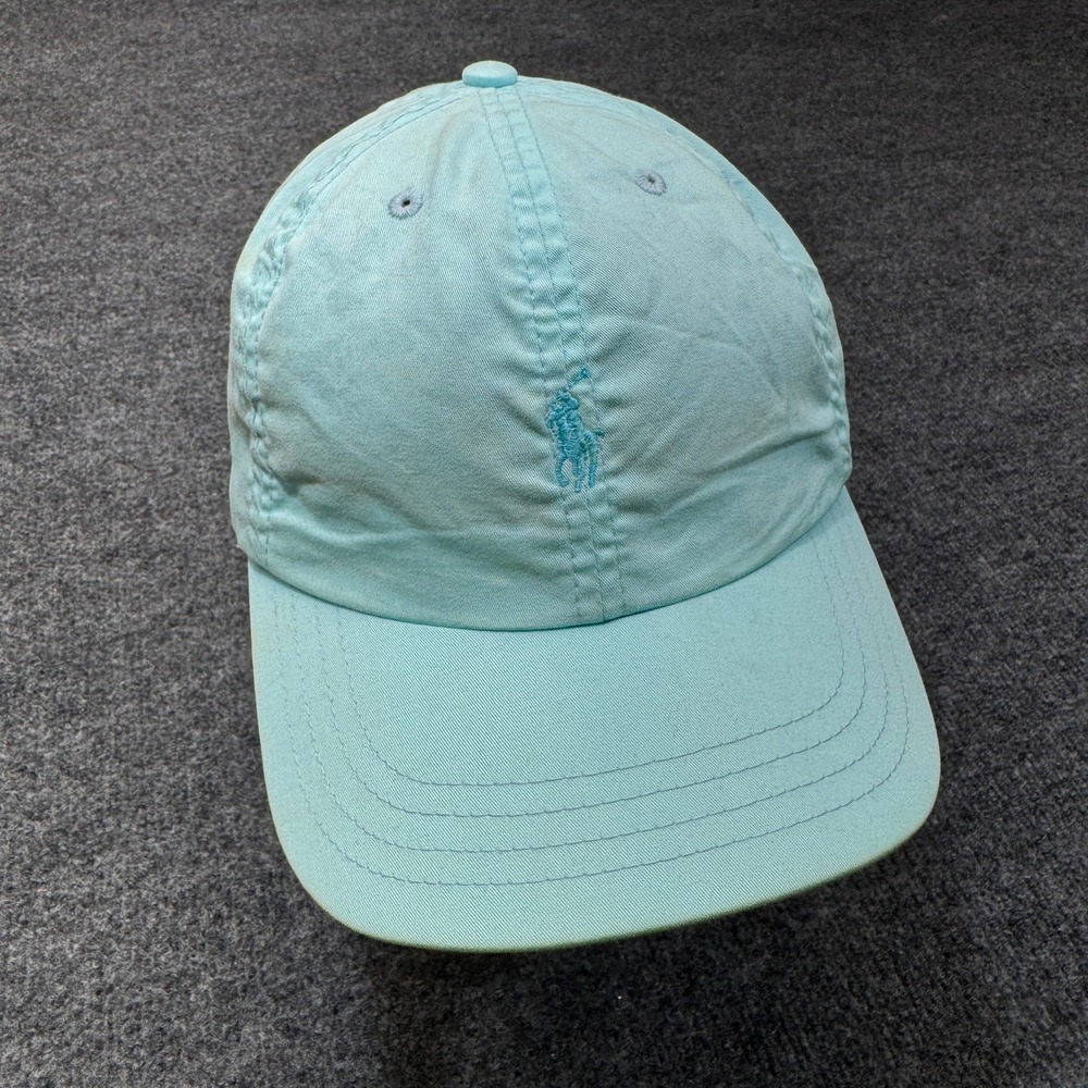 Vintage Polo Ralph Lauren Hat Cap Blue Cotton Strapback Dad USA Made Mens Golf